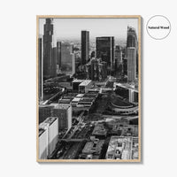 Los Angeles Skyline Black and White Fine Art Photo Print, DTLA, California Poster