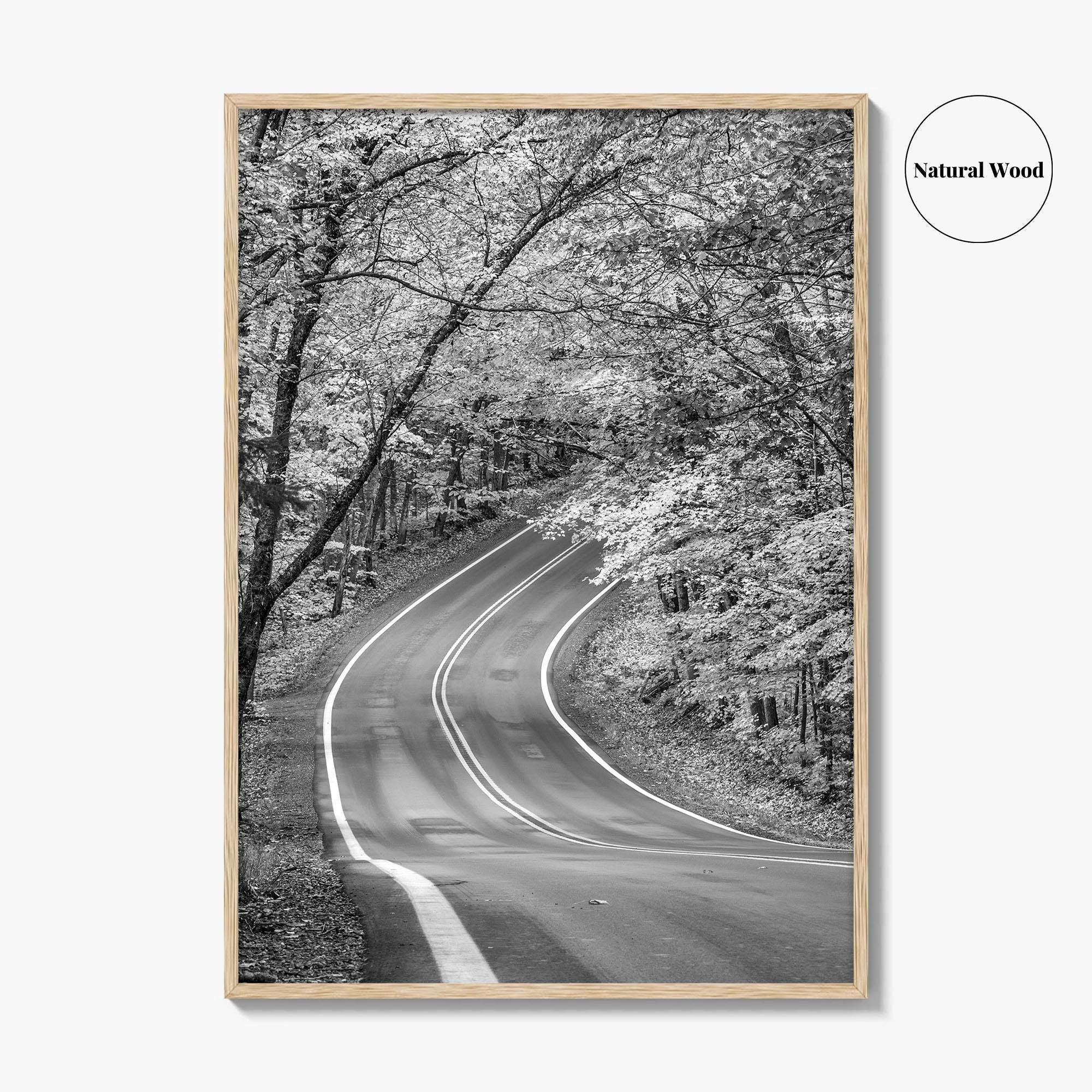 Michigan Black and White Fine Art Photo Print, Keweenaw Peninsula Scenic Byway M41 Poster