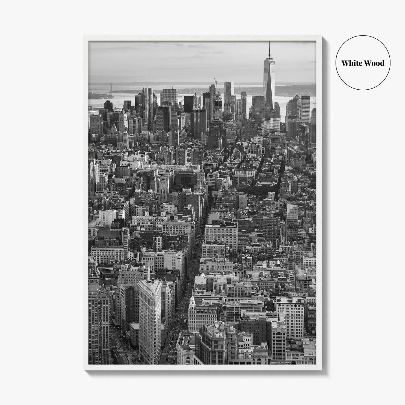Manhattan Skyline Black and White Fine Art Photo Print, New York City Poster