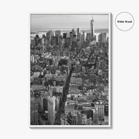 Manhattan Skyline Black and White Fine Art Photo Print, New York City Poster