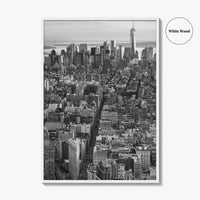 Manhattan Skyline Black and White Fine Art Photo Print, New York City Poster
