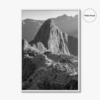 Machu Picchu Black and White Fine Art Photo Print, Cusco, Peru Wall Decor, Inca