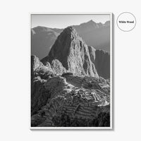 Machu Picchu Black and White Fine Art Photo Print, Cusco, Peru Wall Decor, Inca