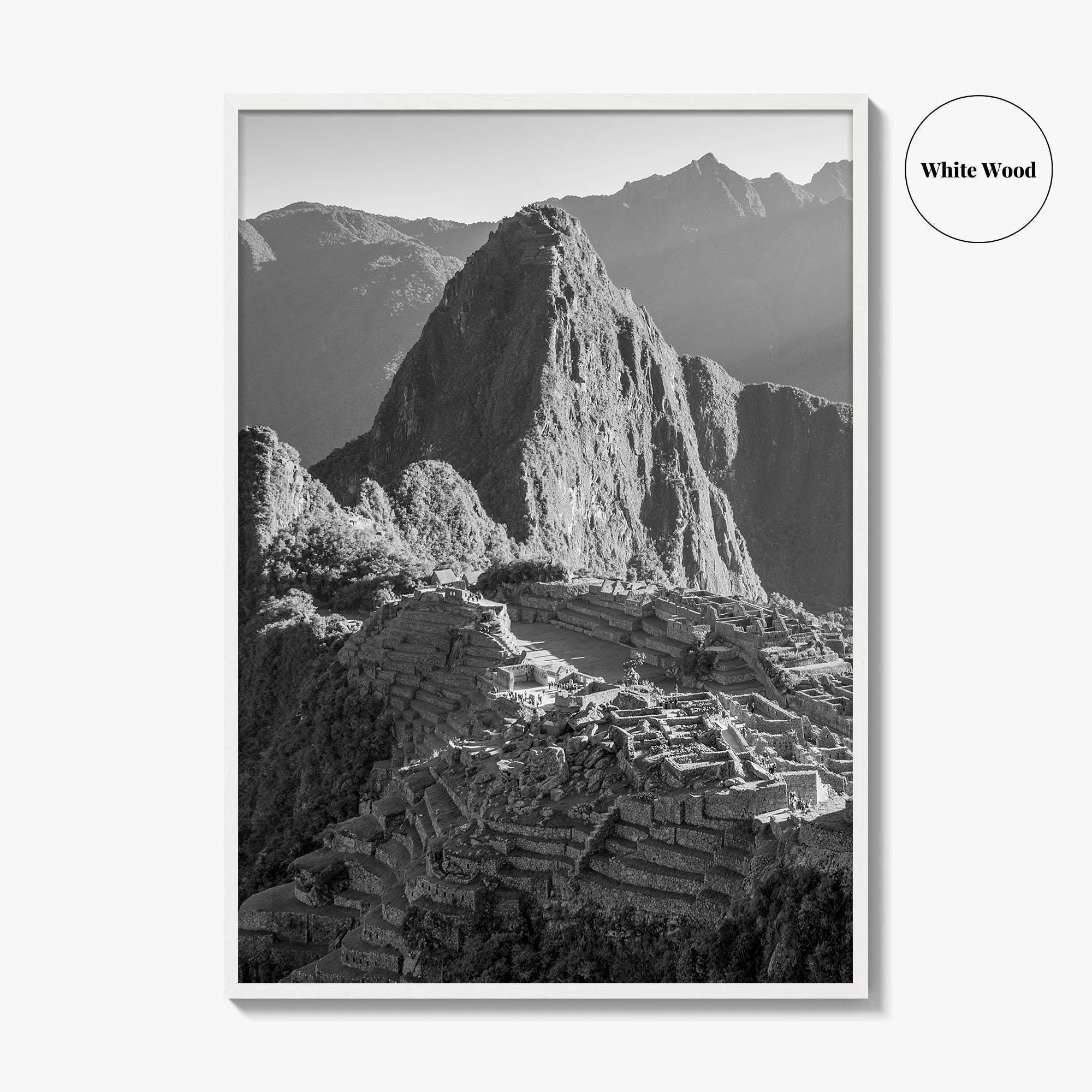 Machu Picchu Black and White Fine Art Photo Print, Cusco, Peru Wall Decor, Inca