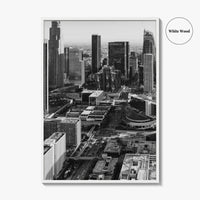 Los Angeles Skyline Black and White Fine Art Photo Print, DTLA, California Poster