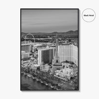 Las Vegas Skyline Black and White Fine Art Photo Print, Strip Nevada Poster
