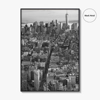 Manhattan Skyline Black and White Fine Art Photo Print, New York City Poster