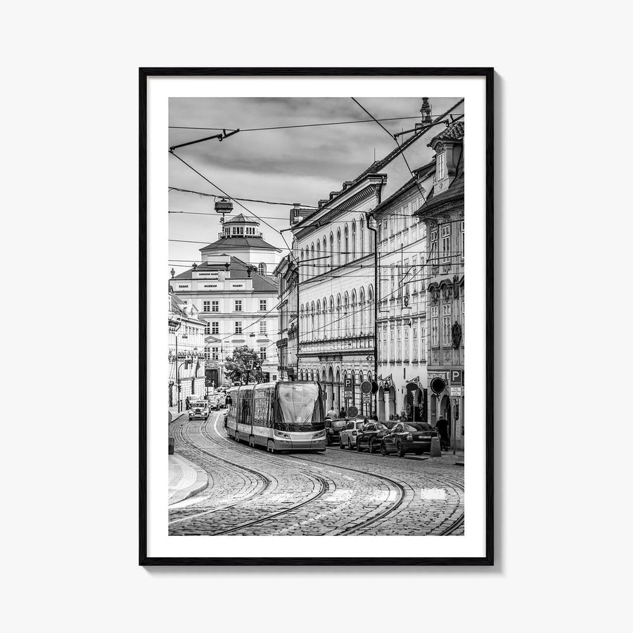 Prague Black and White Fine Art Photo Print, Street, Czech Republic, Praha, Poster