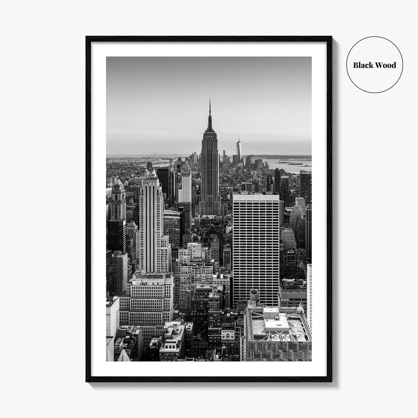 New York City Skyline Black and White Fine Art Photo Print, Manhattan, NYC Poster
