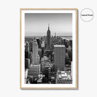New York City Skyline Black and White Fine Art Photo Print, Manhattan, NYC Poster