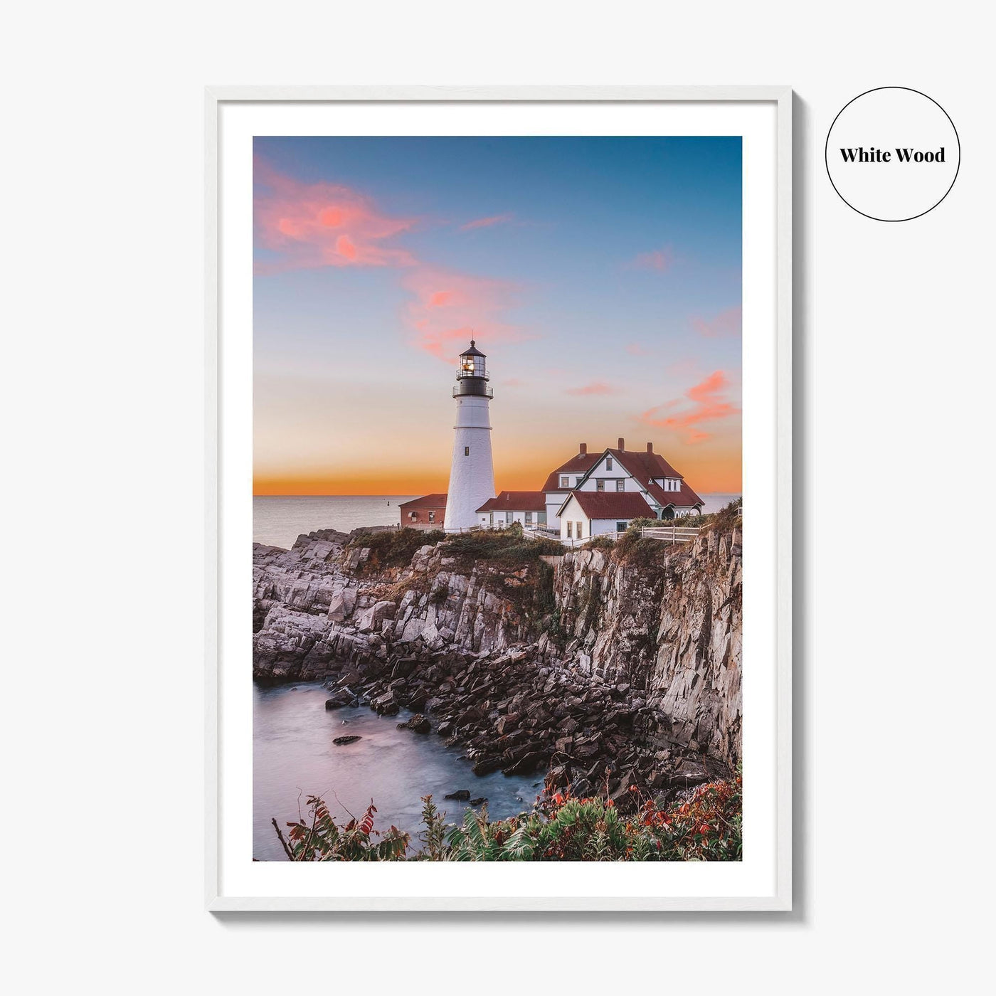Portland Head Light Fine Art Photo Print, Cape Elizabeth, Maine Lighthouse Poster, USA