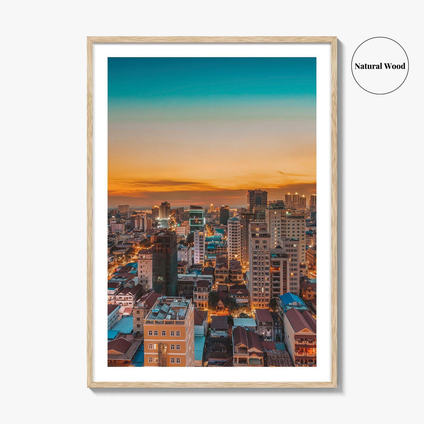Phnom Penh Skyline Fine Art Photo Print, Wall Decor, Cambodia City Poster