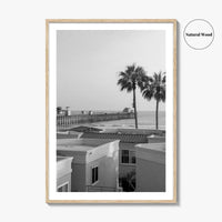 Oceanside Black and White Fine Art Photo Print, San Diego Pier Poster, California Poster