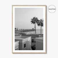 Oceanside Black and White Fine Art Photo Print, San Diego Pier Poster, California Poster