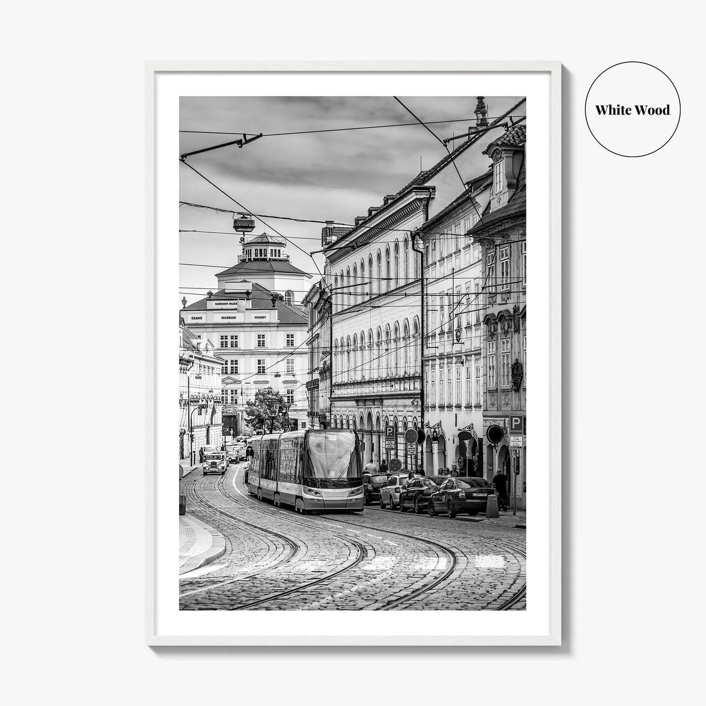 Prague Black and White Fine Art Photo Print, Street, Czech Republic, Praha, Poster