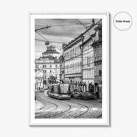 Prague Black and White Fine Art Photo Print, Street, Czech Republic, Praha, Poster