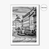 Prague Black and White Fine Art Photo Print, Street, Czech Republic, Praha, Poster