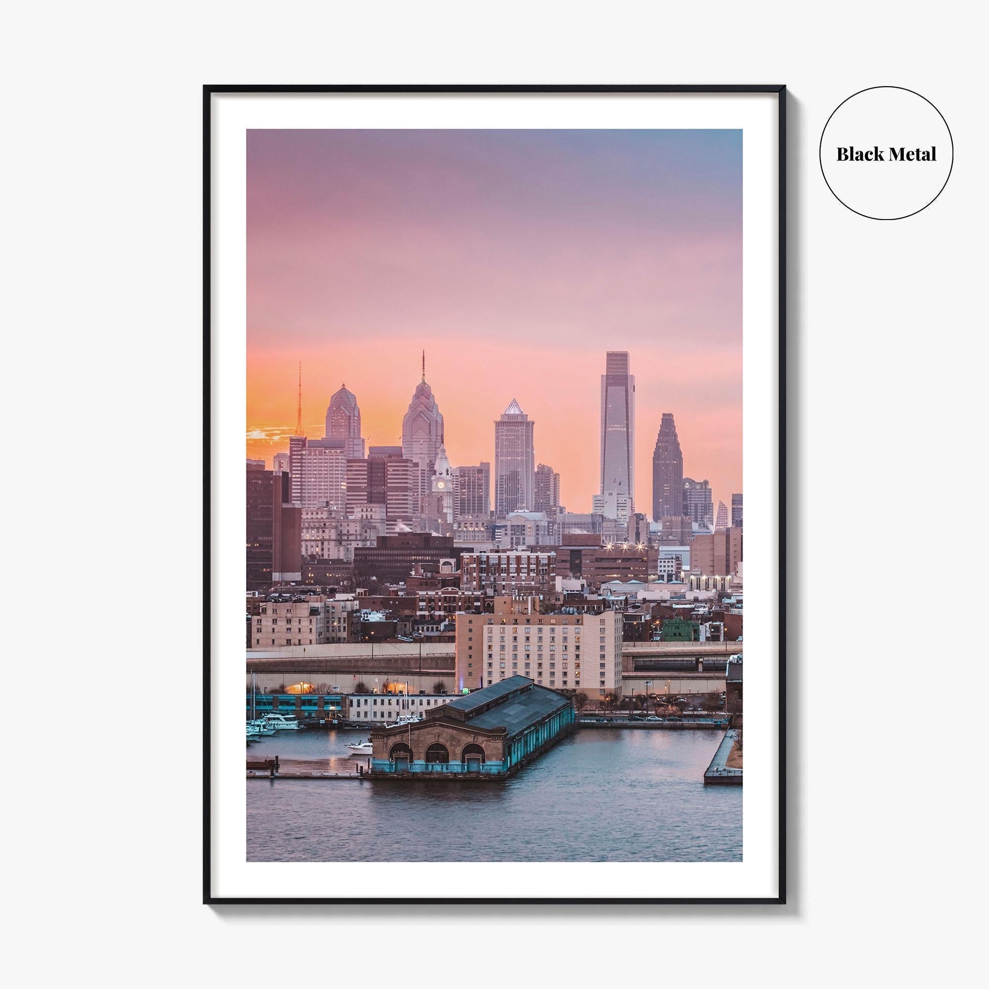 Philadelphia Skyline Fine Art Photo Print, Ben Franklin Bridge, Pennsylvania Poster