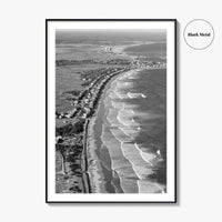 Ogunquit Black and White Fine Art Photo Print, York Maine Coastline Poster, USA