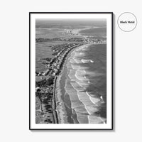 Ogunquit Black and White Fine Art Photo Print, York Maine Coastline Poster, USA