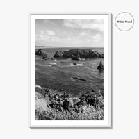 Northern California Black and White Fine Art Photo Print, Coastline Wall Decor, Coastal Poster