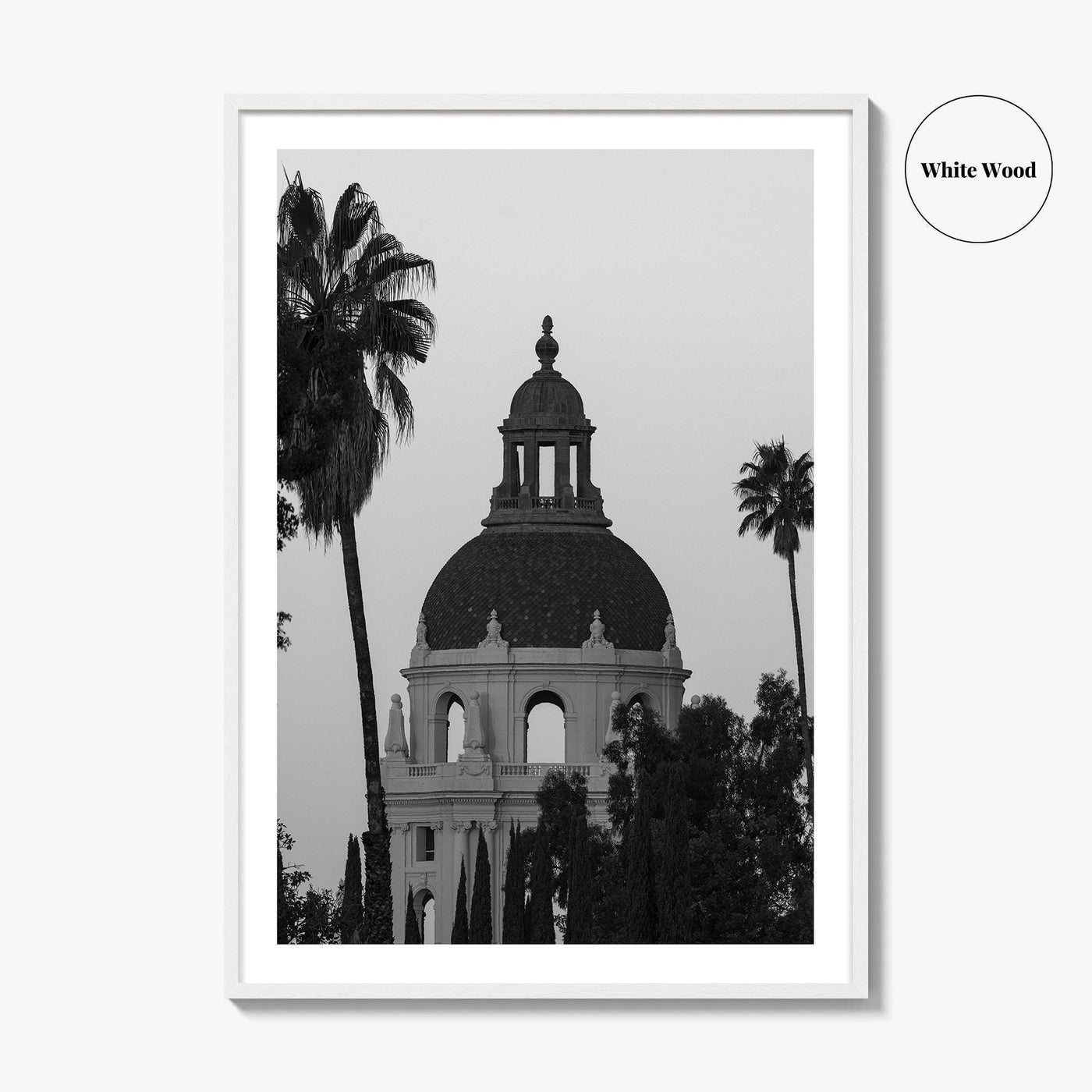 Pasadena Black and White Fine Art Photo Print, City Hall, California Wall Decor, USA