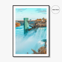 Niagara Falls Fine Art Photo Print, NY, Ontario Canada Autumn Waterfall Poster