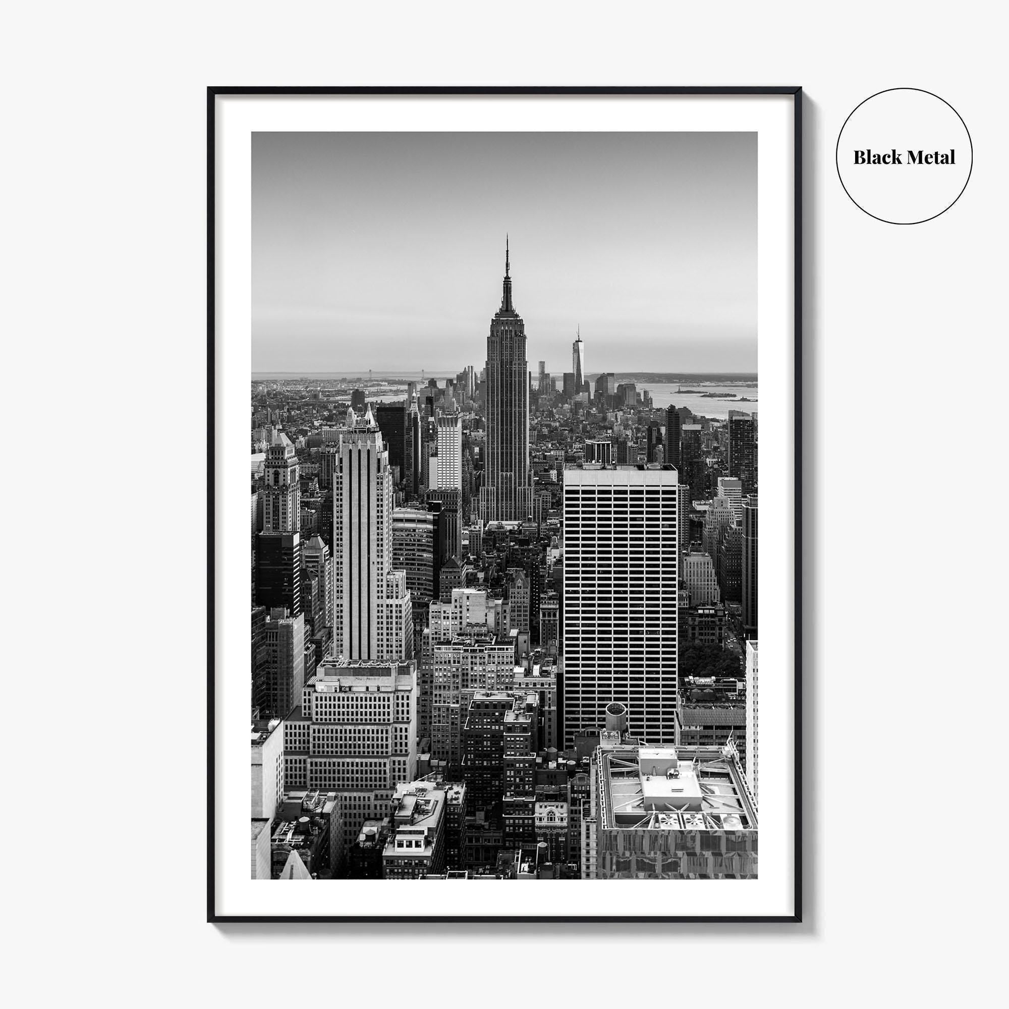 New York City Skyline Black and White Fine Art Photo Print, Manhattan, NYC Poster