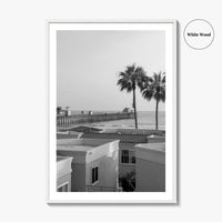 Oceanside Black and White Fine Art Photo Print, San Diego Pier Poster, California Poster