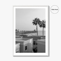 Oceanside Black and White Fine Art Photo Print, San Diego Pier Poster, California Poster