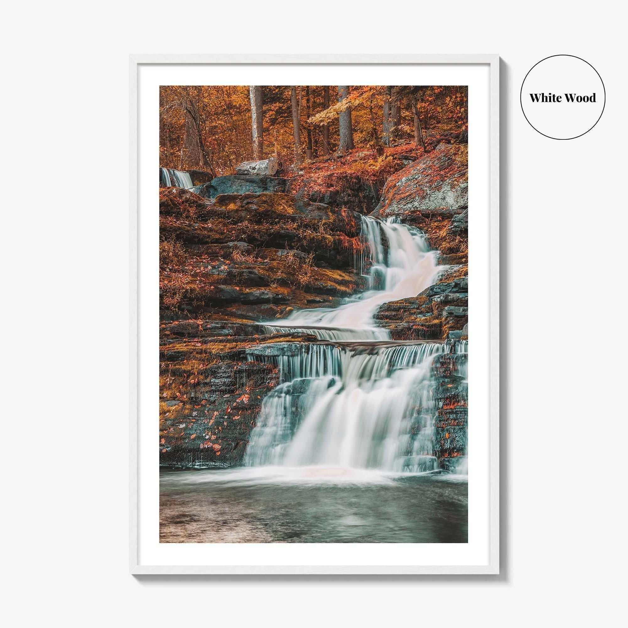 Pocono Mountains Fine Art Photo Print, Factory Falls Waterfall, Delaware Water Gap Pennsylvania