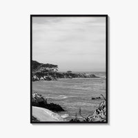 Pacific Grove Black and White Fine Art Photo Print, Monterey Coastline, California Poster