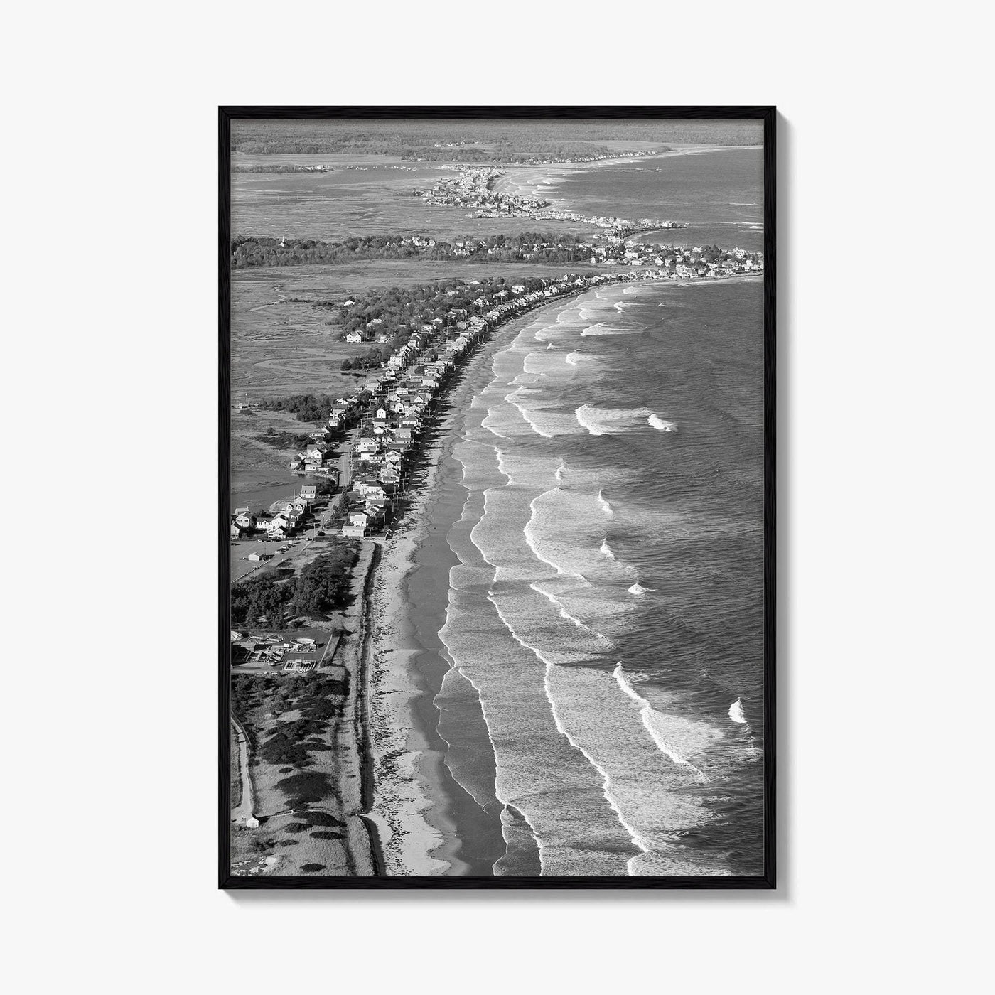 Ogunquit Black and White Fine Art Photo Print, York Maine Coastline Poster, USA