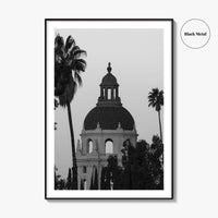 Pasadena Black and White Fine Art Photo Print, City Hall, California Wall Decor, USA