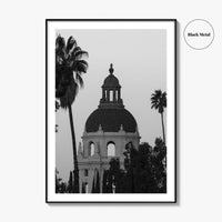 Pasadena Black and White Fine Art Photo Print, City Hall, California Wall Decor, USA