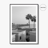 Oceanside Black and White Fine Art Photo Print, San Diego Pier Poster, California Poster