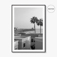 Oceanside Black and White Fine Art Photo Print, San Diego Pier Poster, California Poster