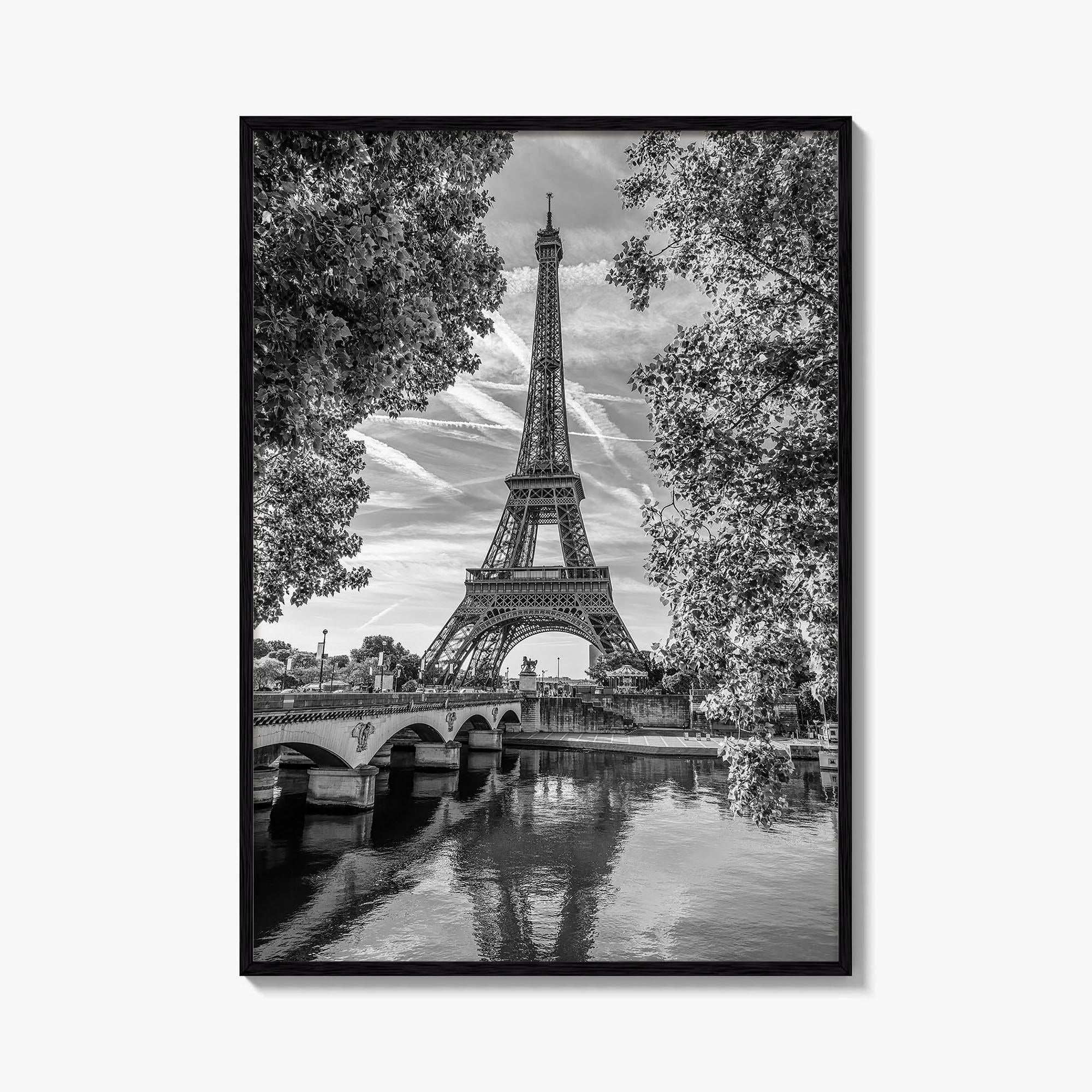 Paris Black and White Fine Art Photo Print, Eiffel Tower, France Poster