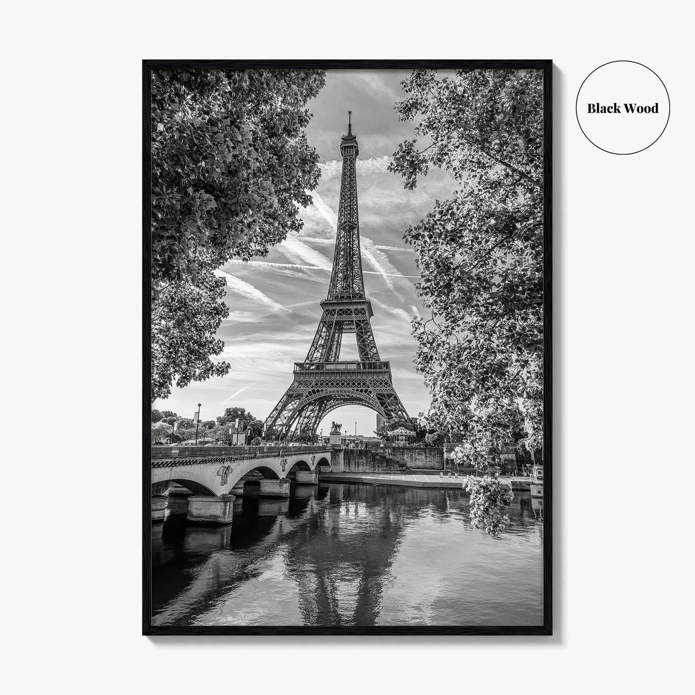Paris Black and White Fine Art Photo Print, Eiffel Tower, France Poster