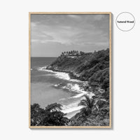 Puerto Escondido Black and White Fine Art Photo Print, Carrizalillo Beach, Oaxaca Mexico Poster