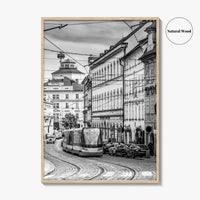 Prague Black and White Fine Art Photo Print, Street, Czech Republic, Praha, Poster