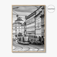 Prague Black and White Fine Art Photo Print, Street, Czech Republic, Praha, Poster