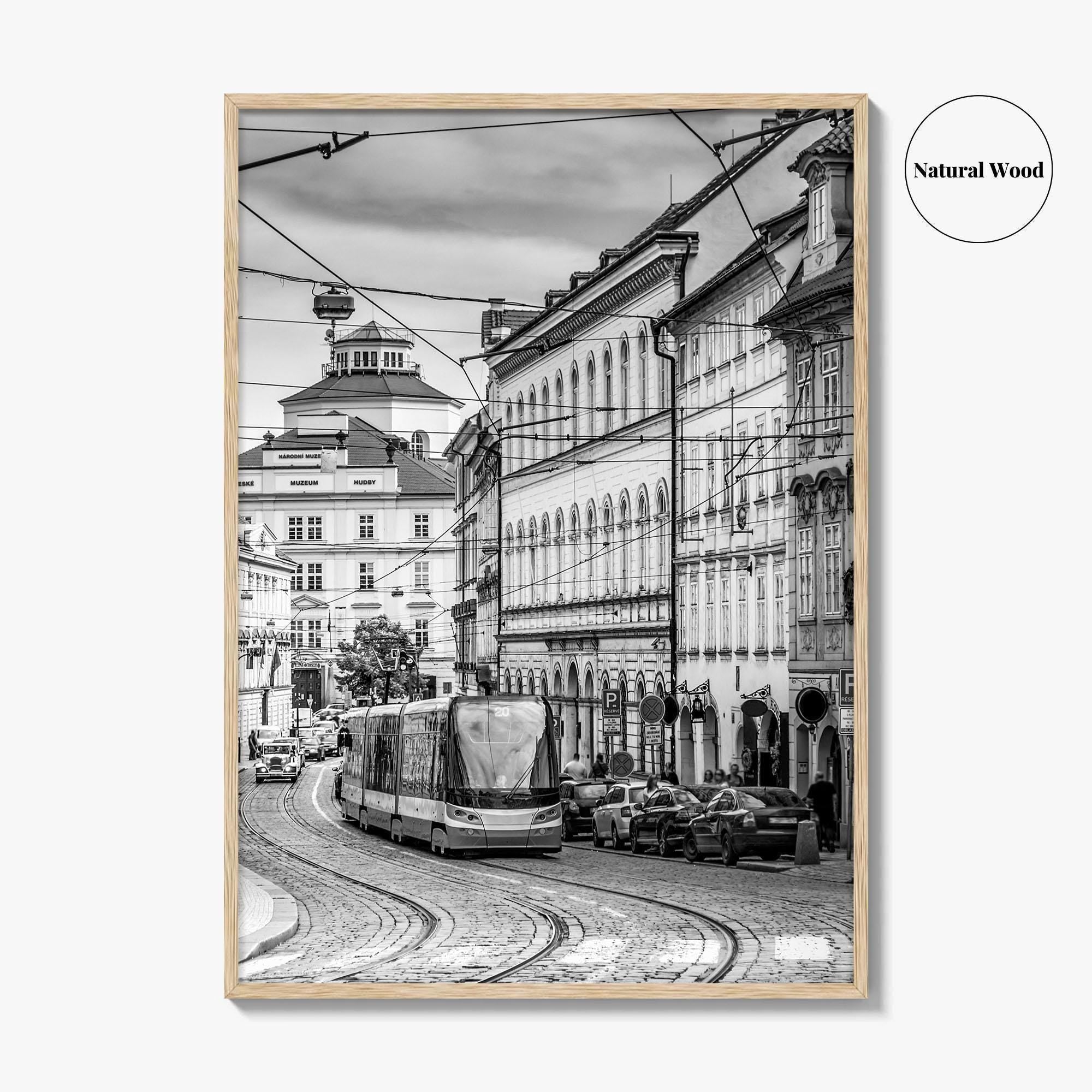 Prague Black and White Fine Art Photo Print, Street, Czech Republic, Praha, Poster