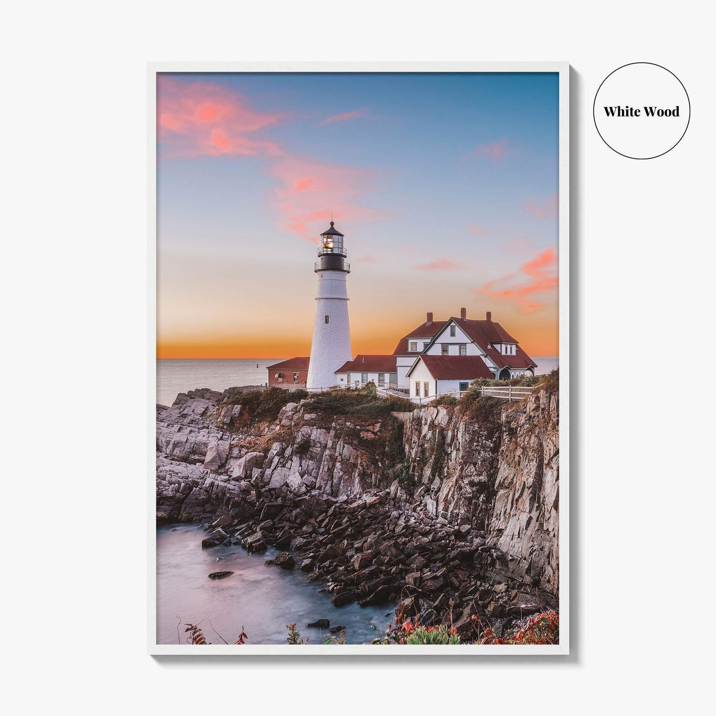 Portland Head Light Fine Art Photo Print, Cape Elizabeth, Maine Lighthouse Poster, USA
