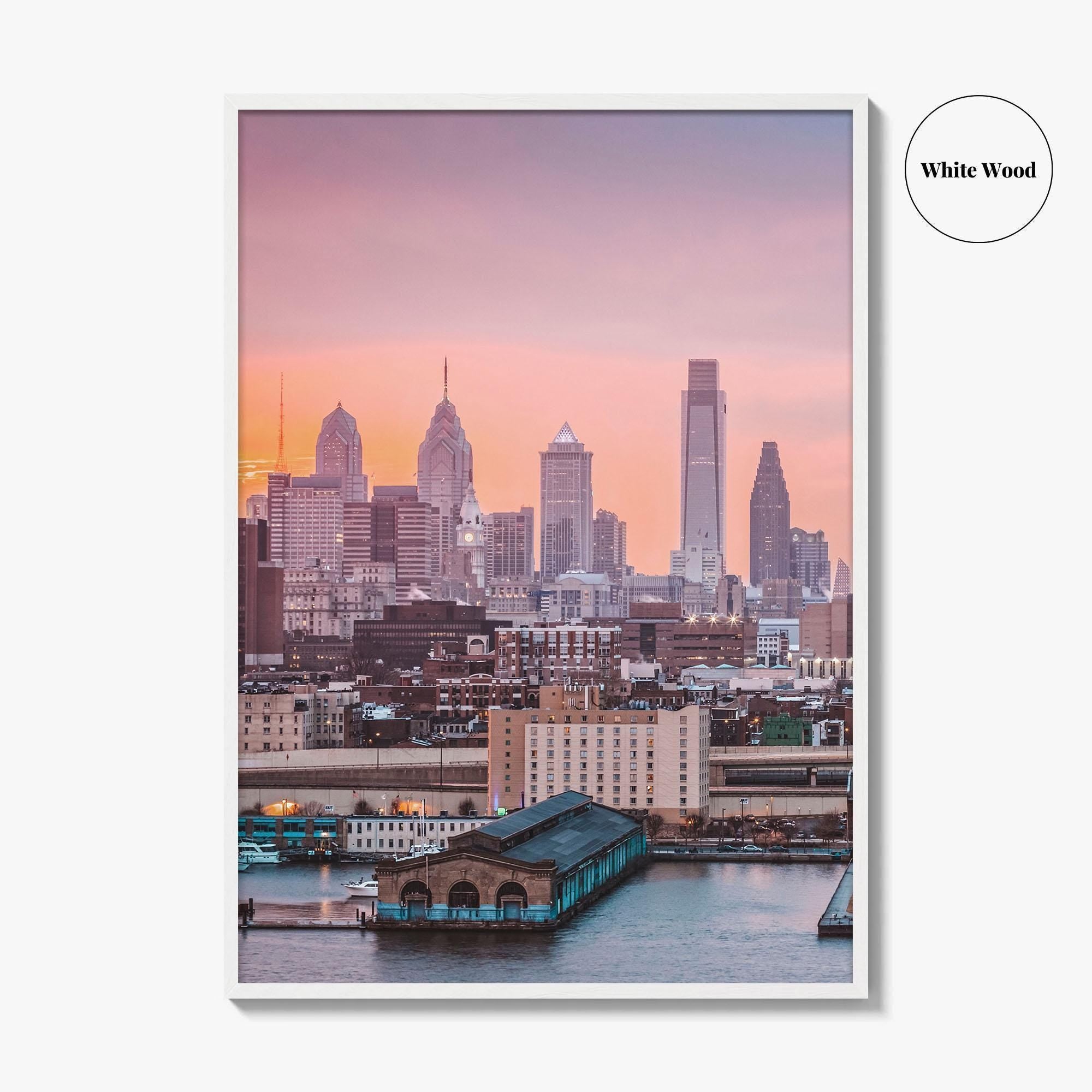 Philadelphia Skyline Fine Art Photo Print, Ben Franklin Bridge, Pennsylvania Poster