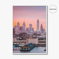 Philadelphia Skyline Fine Art Photo Print, Ben Franklin Bridge, Pennsylvania Poster