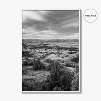 North Dakota Black and White Fine Art Photo Print, Theodore Roosevelt National Park Poster