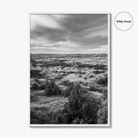 North Dakota Black and White Fine Art Photo Print, Theodore Roosevelt National Park Poster