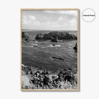 Northern California Black and White Fine Art Photo Print, Coastline Wall Decor, Coastal Poster
