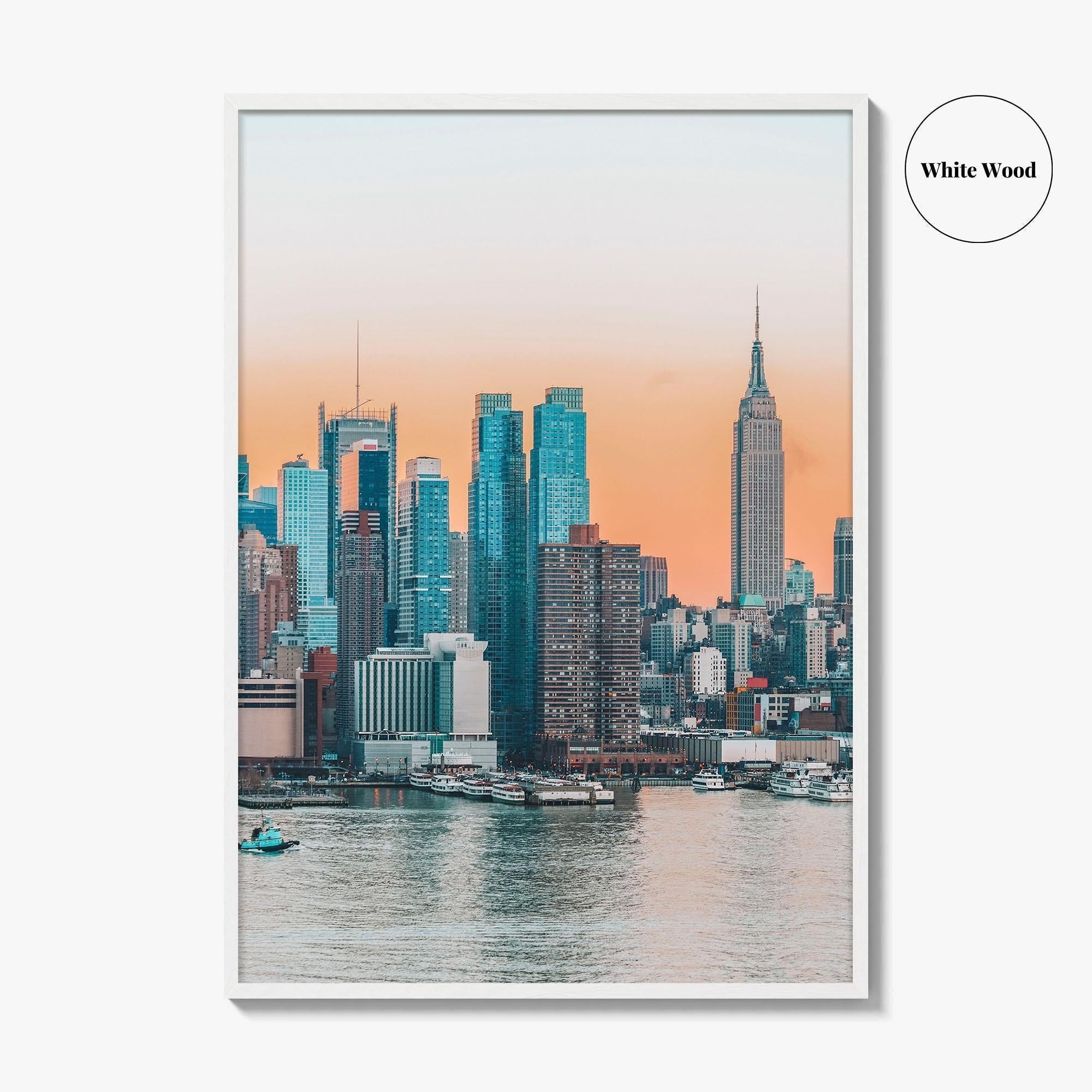 New York City Skyline Fine Art Photo Print, Manhattan, NYC, Hudson River, USA Poster